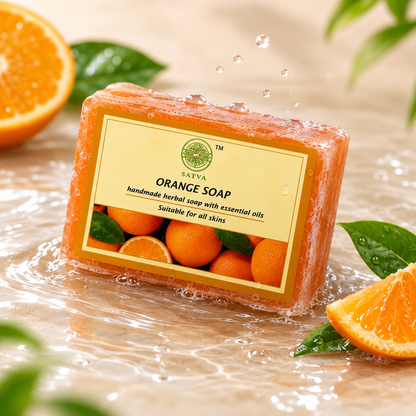 Satva Orange Soap with Natural Orange Essential Oil