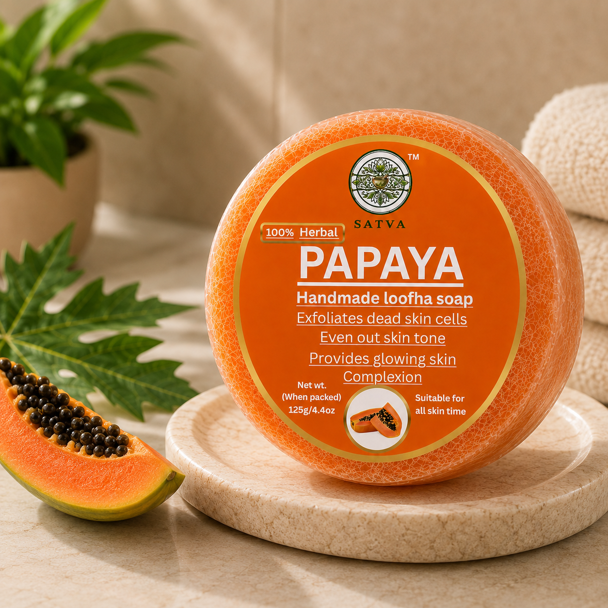 satva-papaya-loofah-soap-handmade-exfoliating-bath-soap-125g