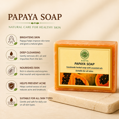 Handmade Papaya Soap for Fresh and Smooth-Looking Skin