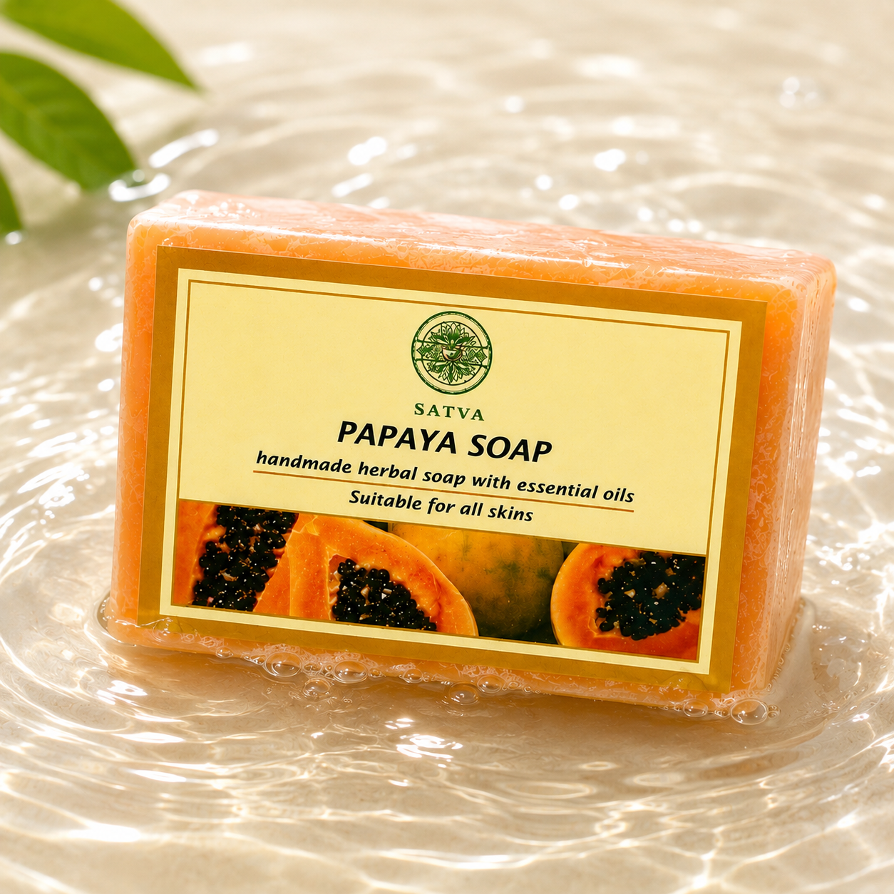 Satva Papaya Soap with Natural Papaya Extract