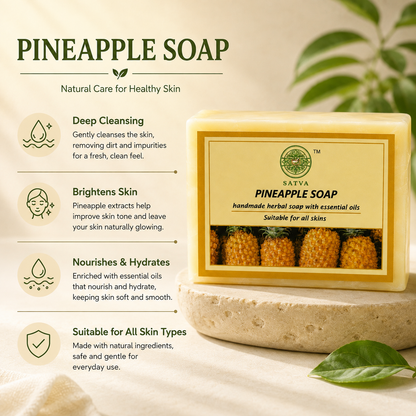 Handmade Pineapple Soap for Fresh and Soft Skin