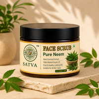 Satva Pure Neem Face Scrub | Herbal Neem Scrub for Gentle Exfoliation & Skin Cleansing