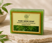Satva Pure Neem Soap | Handmade Herbal Bath Soap with Neem Extract | 125g