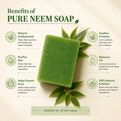 Handmade Neem Soap for Fresh and Clean Skin
