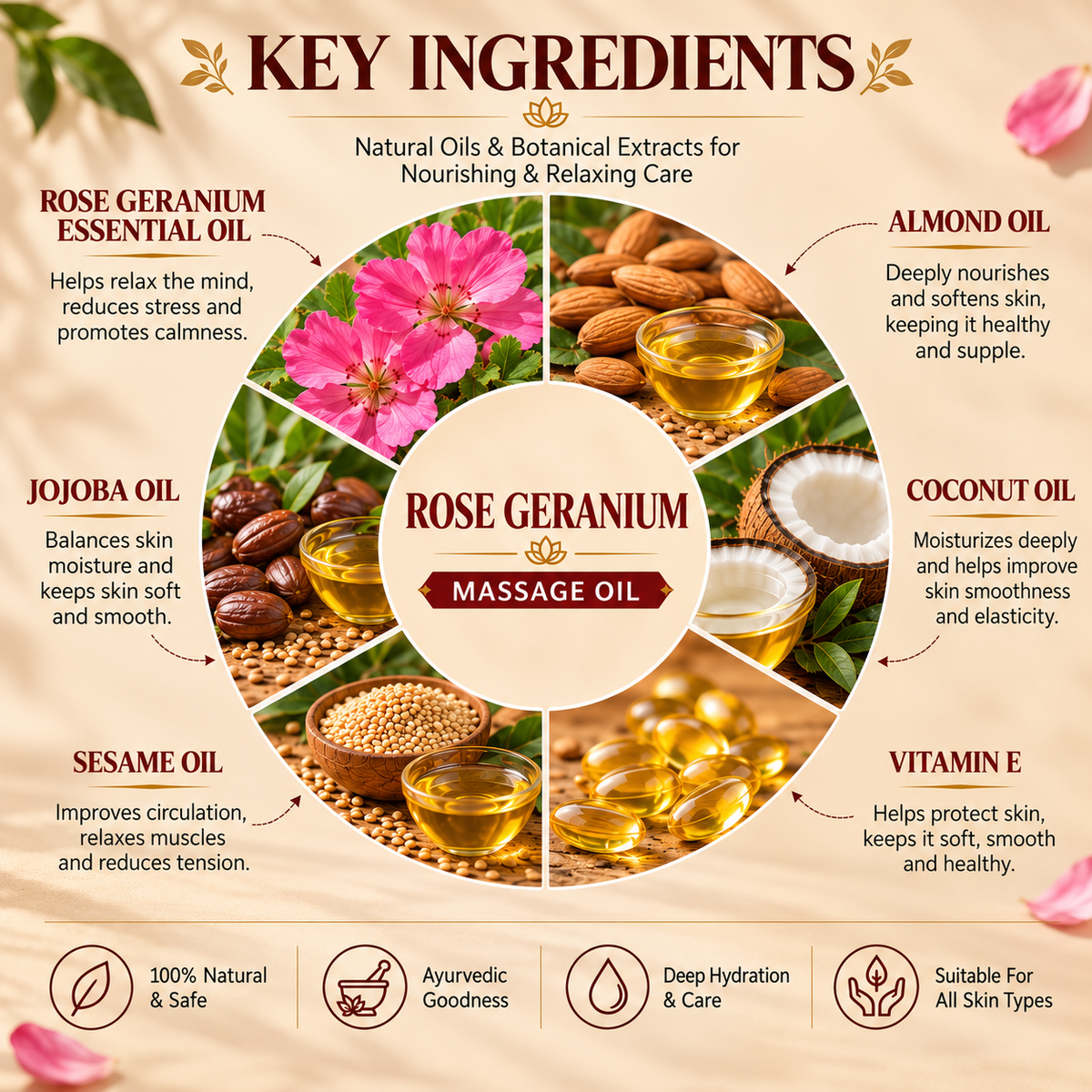 SATVA Rose Geranium Body Oil Ingredients