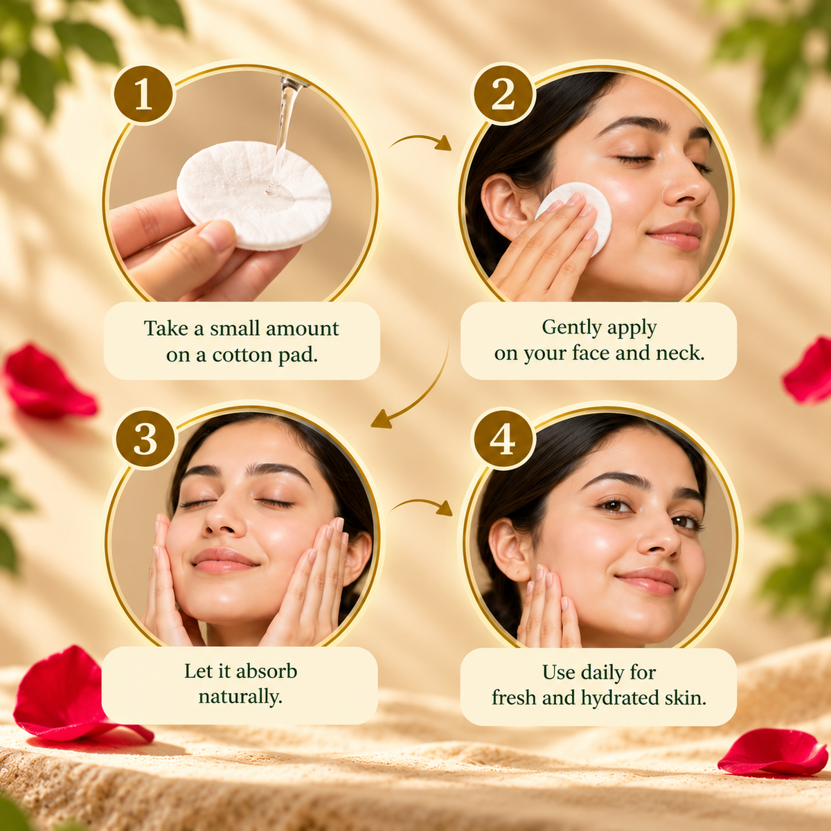 SATVA Transparent Rose Water for Daily Skin Refreshment and Hydration