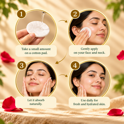 SATVA Transparent Rose Water for Daily Skin Refreshment and Hydration