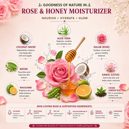 SATVA Rose & Honey Moisturizer suitable for all skin types