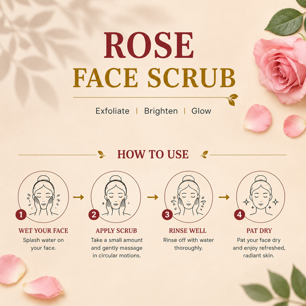 Satva Rose Face Scrub | Herbal Rose Facial Scrub for Gentle Exfoliation & Smooth Skin