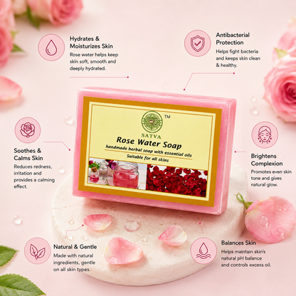 Handmade Rose Water Soap for Fresh and Soft Skin