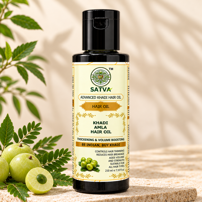 SATVA Khadi Amla Hair Oil – 210ml | Advanced Khadi Hair Oil