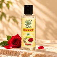 SATVA Transparent Rose Water – 210ml | Alcohol-Free Skin Care Mist