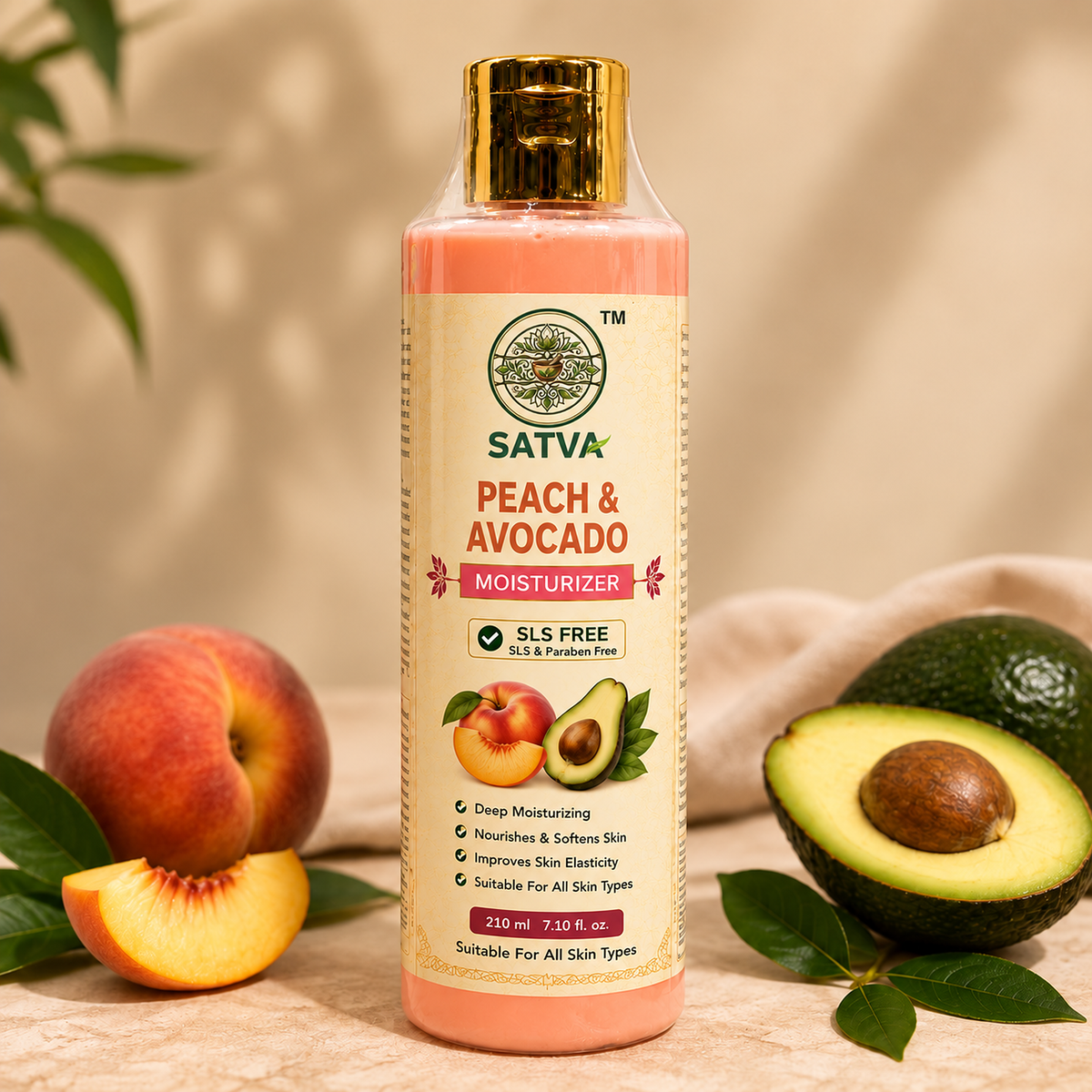 SATVA Peach & Avocado Moisturizer SLS Free 210ml