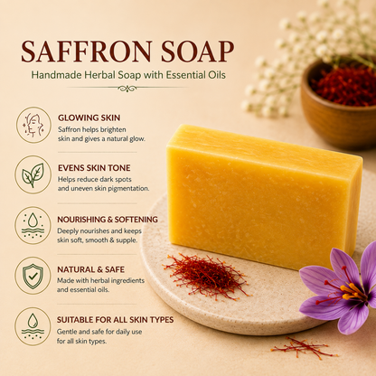 Handmade Saffron Soap for Soft and Fresh Skin