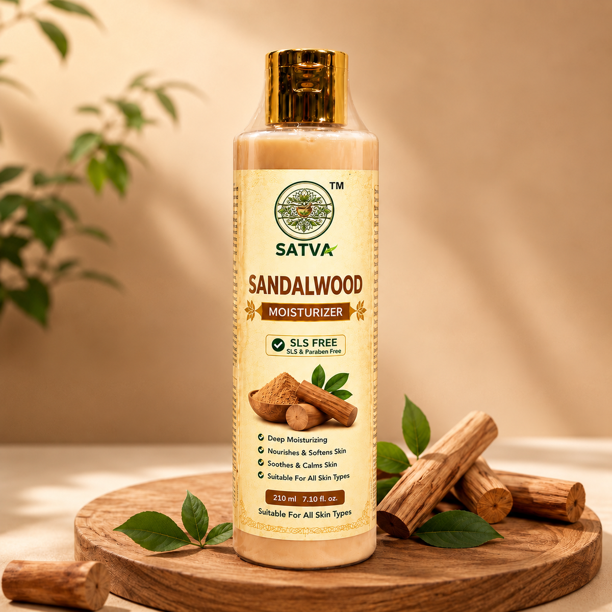 SATVA Sandalwood Moisturizer 210ml SLS Free