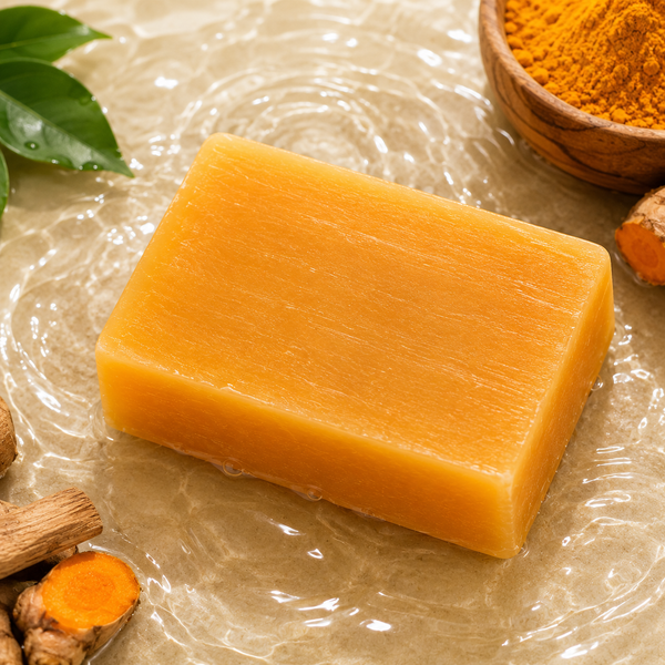 Satva Sandalwood Turmeric Soap | Handmade Herbal Bath Soap with Sandalwood & Turmeric | 125g