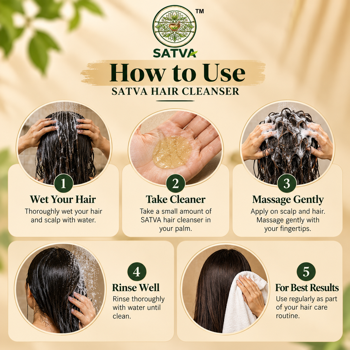 How to use SATVA Hair Cleanser
