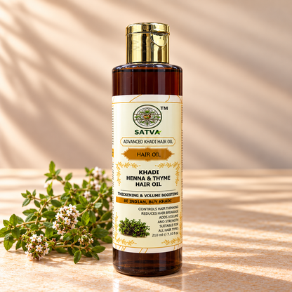SATVA Khadi Henna and Thyme Hair Oil 210ml Product Image