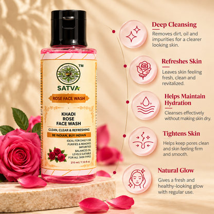 SATVA Khadi Rose Face Wash Info
