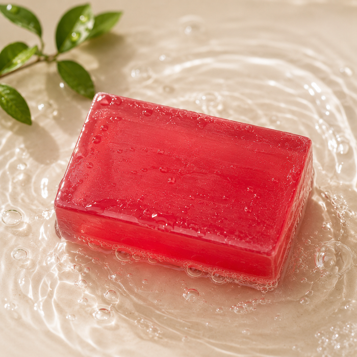 Satva Strawberry Soap | Handmade Herbal Bath Soap with Strawberry Extract | 125g