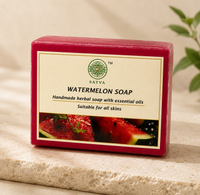 Satva Watermelon Soap | Handmade Herbal Bath Soap with Watermelon Extract | 125g