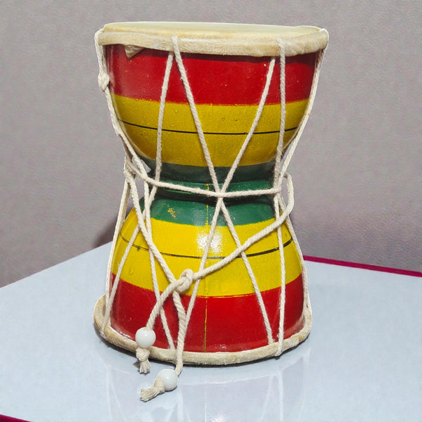 Handcrafted Wooden Damru – Traditional Lord Shiva Musical Instrument & Decor