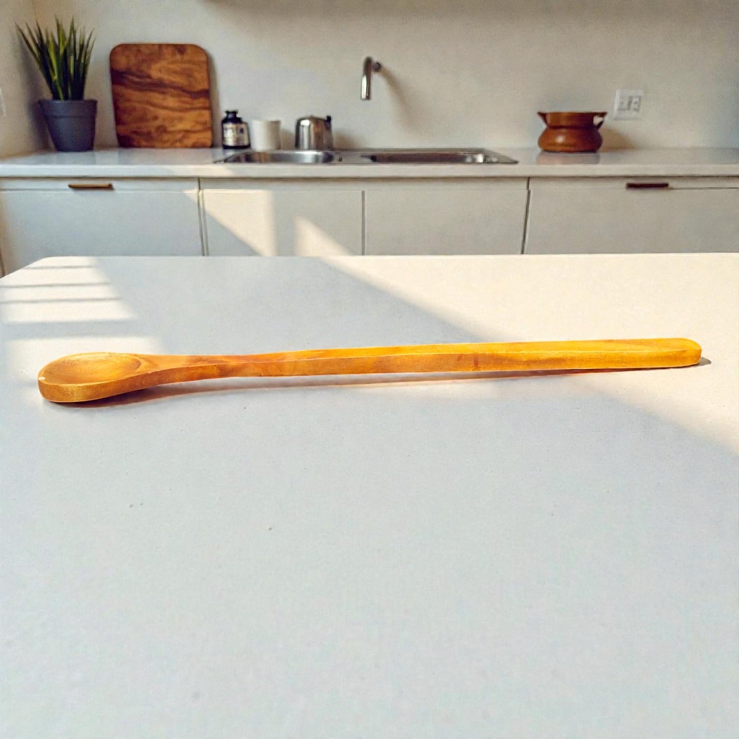 Wooden Hawan Spoon – Traditional Long Handle Pooja & Havan Samagri Spoon