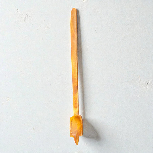 Wooden Hawan Spoon – Long Handle Natural Wood Ladle for Pooja & Havan