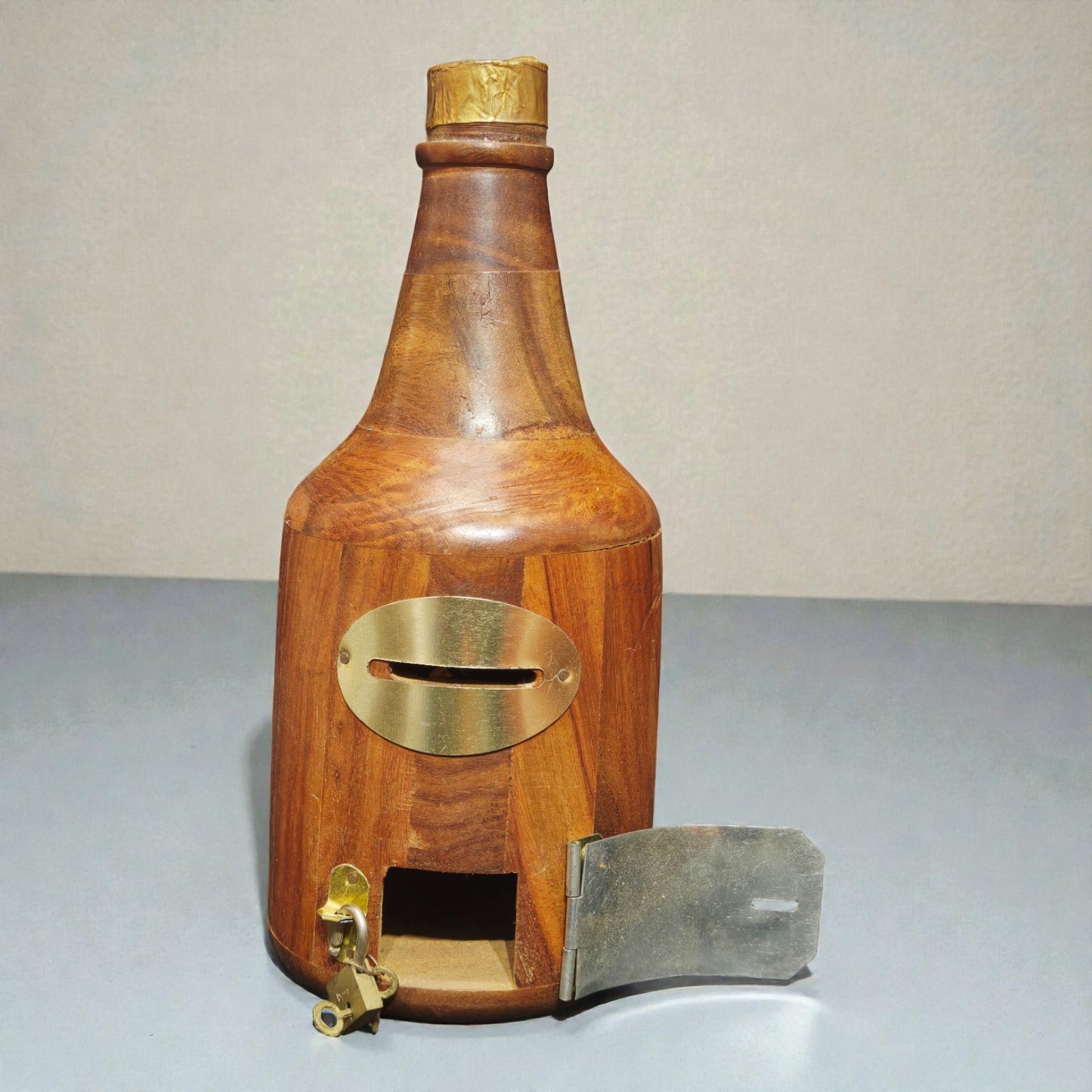 Bottle Shape Classic Money Bank | Decorative Coin & Cash Saving Box | Reusable Money Bank for Kids & Adults | Home Decor Piggy Bank | Size 4.5 x 6 Inch