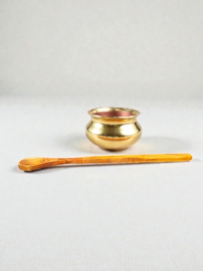 Wooden Hawan Spoon – Traditional Long Handle Pooja & Havan Samagri Spoon