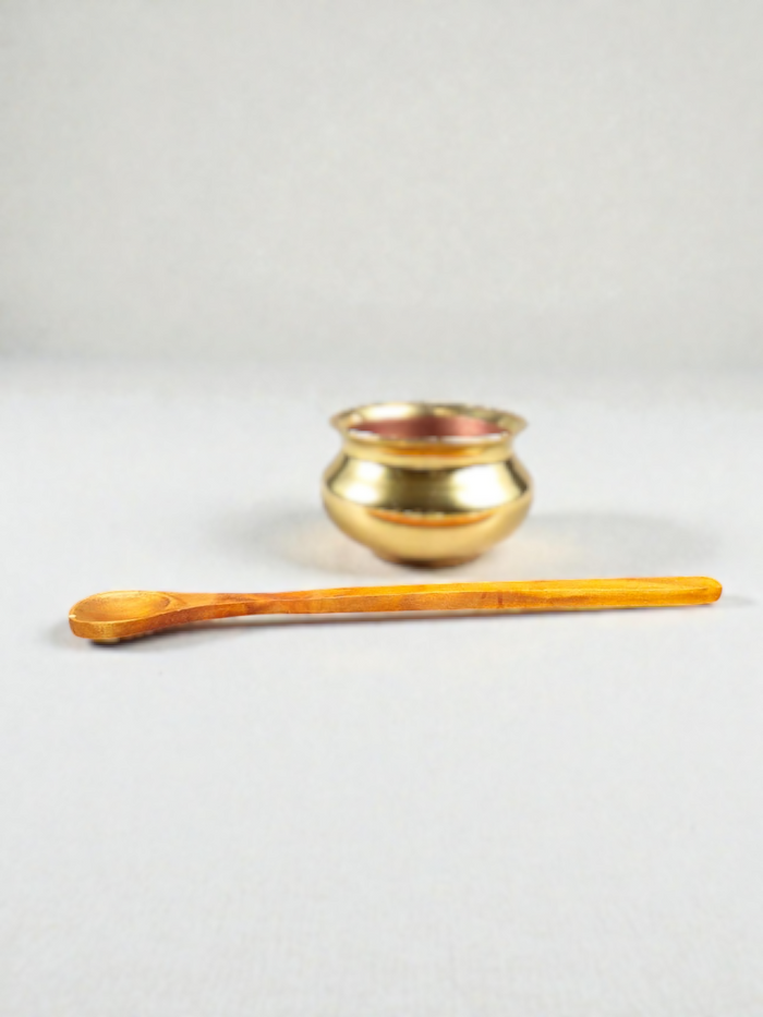 Wooden Hawan Spoon – Traditional Long Handle Pooja & Havan Samagri Spoon