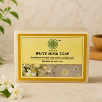 Satva White Musk Soap | Handmade Herbal Bath Soap with White Musk Fragrance | 125g