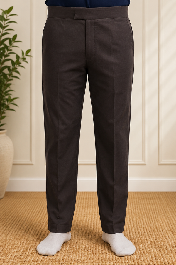 Men’s Black Cotton Pant Style Pajama – Front Belt & Back Elastic Ethnic Wear