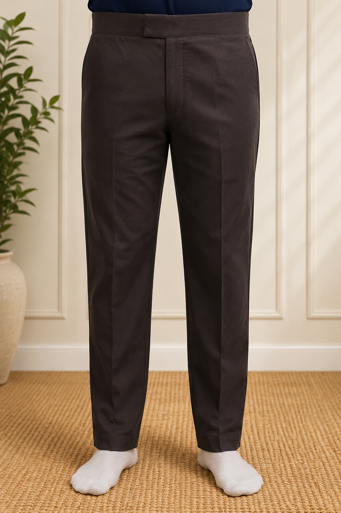 Men’s Black Cotton Pant Style Pajama – Front Belt & Back Elastic Ethnic Wear