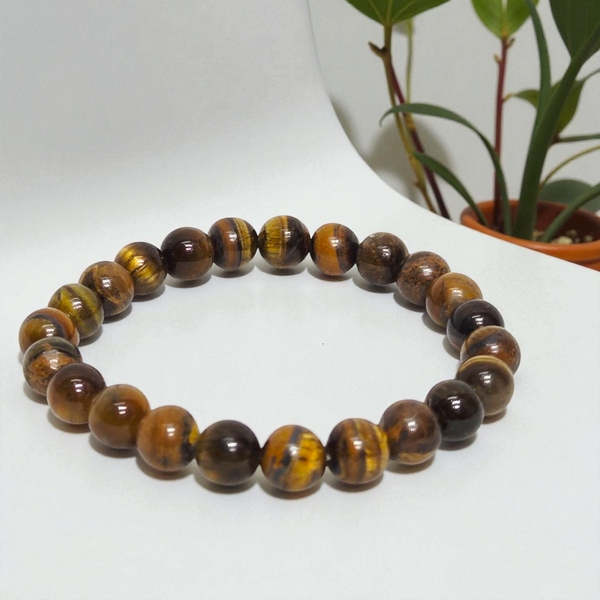 Tiger Eye Stone Bracelet for Strength, Confidence & Daily Protection