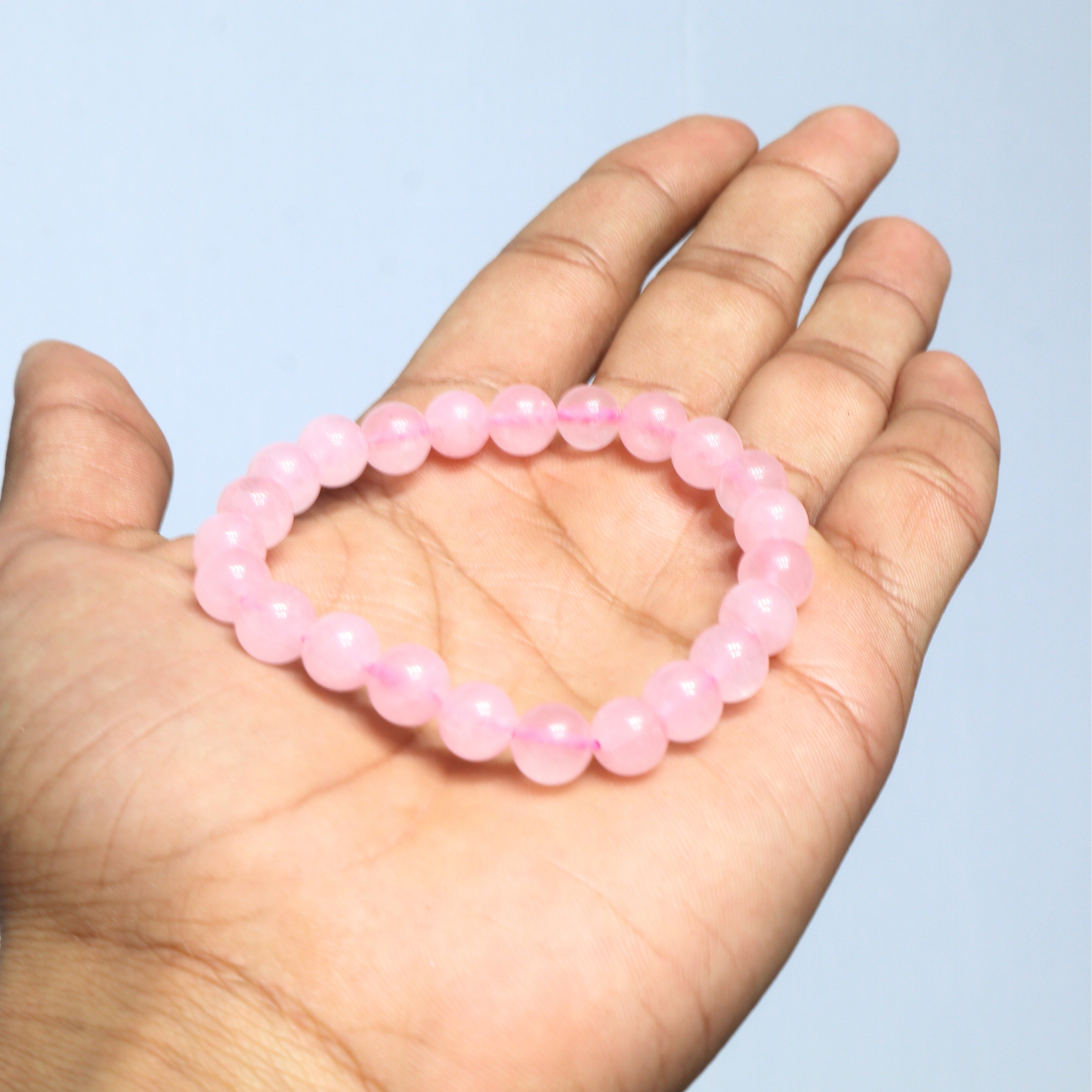 Rose Quartz Bracelet – Natural Healing Crystal for Love, Peace & Positivity