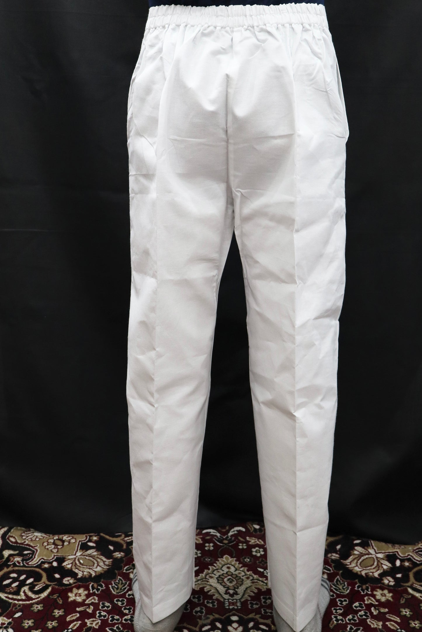 Men white cotton pajama back view