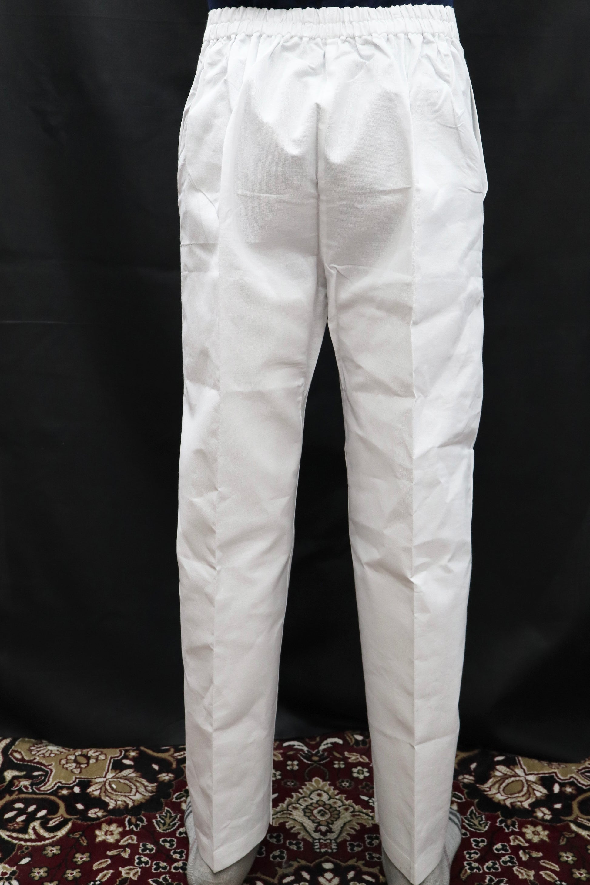 Men white cotton pajama back view
