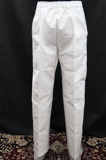 Men white cotton pajama back view