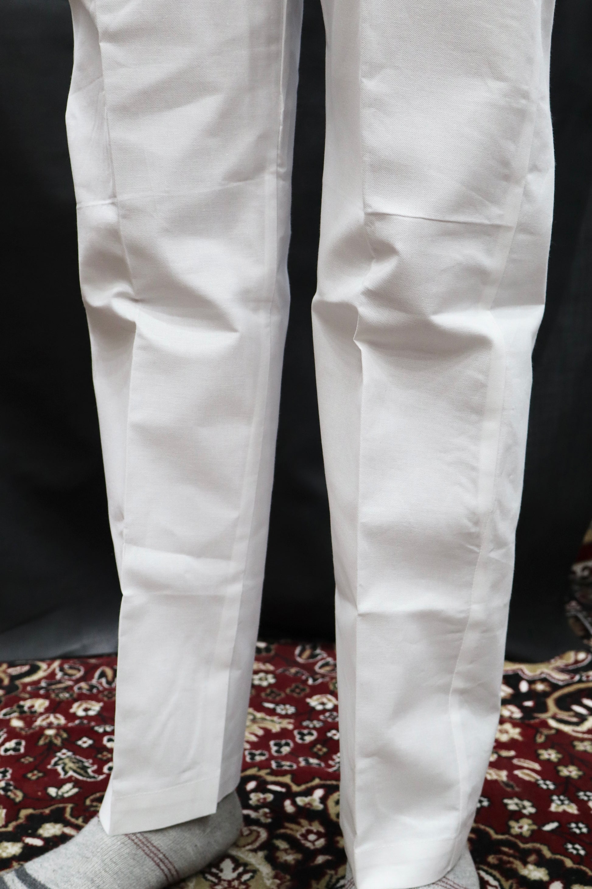 Comfortable white cotton pajama fit view for men